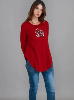 3rd Story Abella 3S Leopard Long Sleeve T Shirt< Long Sleeves