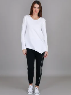 3rd Story Adelaide Asymmetrical Hem T Shirt< Long Sleeves