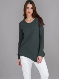 3rd Story Adelaide Asymmetrical Hem T Shirt< Long Sleeves
