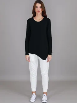 3rd Story Adelaide Asymmetrical Hem T Shirt< Long Sleeves