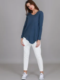 3rd Story Adelaide Asymmetrical Hem T Shirt< Long Sleeves