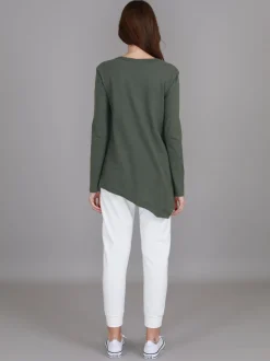 3rd Story Adelaide Asymmetrical Hem T Shirt< Long Sleeves