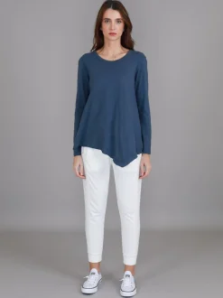 3rd Story Adelaide Asymmetrical Hem T Shirt< Long Sleeves