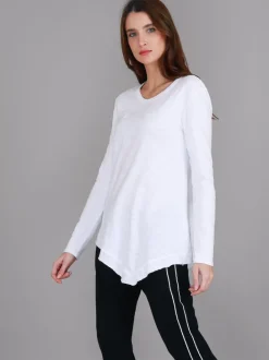 3rd Story Adelaide Asymmetrical Hem T Shirt< Long Sleeves