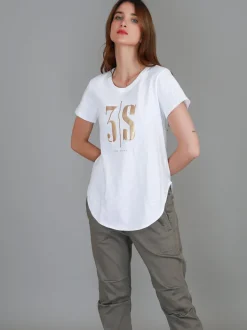 3rd Story Alexis gold Logo S/S Tee< Short Sleeves