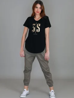 3rd Story Alexis gold Logo S/S Tee< Short Sleeves