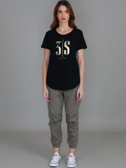 3rd Story Alexis gold Logo S/S Tee< Short Sleeves