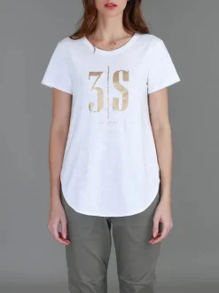 3rd Story Alexis gold Logo S/S Tee< Short Sleeves
