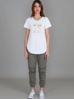 3rd Story Alexis gold Logo S/S Tee< Short Sleeves
