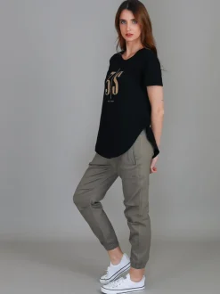 3rd Story Alexis gold Logo S/S Tee< Short Sleeves