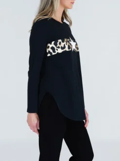 3rd Story Alvie Leopard Print Long Sleeve T Shirt< Long Sleeves