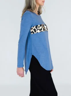 3rd Story Alvie Leopard Print Long Sleeve T Shirt< Long Sleeves