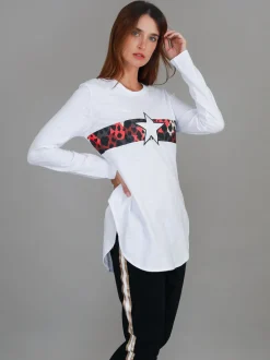 3rd Story Alvie Leopard Star Long Sleeve T Shirt< Long Sleeves