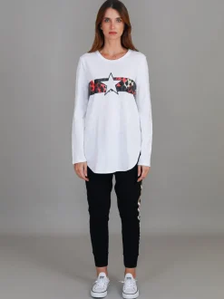3rd Story Alvie Leopard Star Long Sleeve T Shirt< Long Sleeves