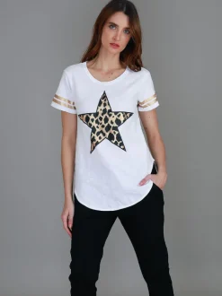 3rd Story Ava Leopard Star Short Sleeve T Shirt< Short Sleeves