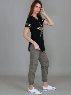 3rd Story Ava Leopard Star Short Sleeve T Shirt< Short Sleeves