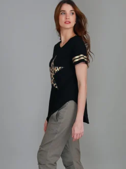 3rd Story Ava Leopard Star Short Sleeve T Shirt< Short Sleeves