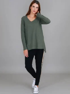 3rd Story Barwon V Neck T Shirt< Long Sleeves