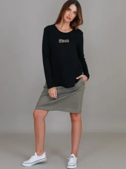 3rd Story Bobby 3S Leopard Bow Print Long Sleeve T Shirt< Long Sleeves