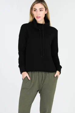 3rd Story Caitlyn Funnel Neck Cropped Sweatshirt< Sweatshirts|Sweatshirts