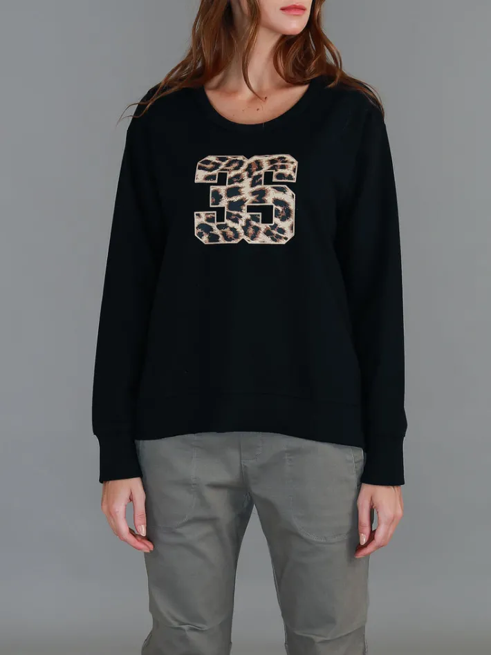 3rd Story Carina 3S Leopard Logo Sweatshirt< Sweatshirts|Sweatshirts