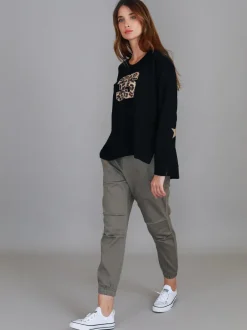 3rd Story Carina 3S Leopard Logo Sweatshirt< Sweatshirts|Sweatshirts