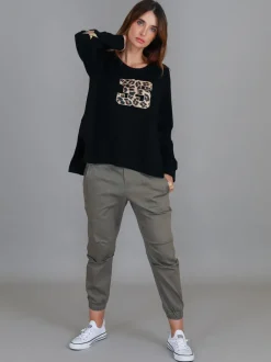 3rd Story Carina 3S Leopard Logo Sweatshirt< Sweatshirts|Sweatshirts