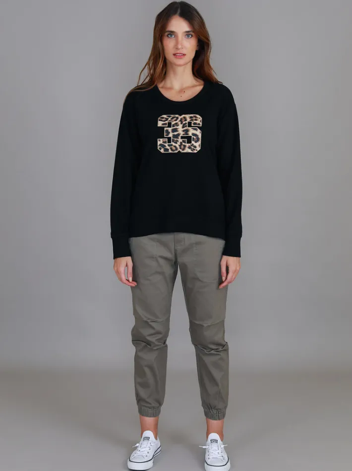 3rd Story Carina 3S Leopard Logo Sweatshirt< Sweatshirts|Sweatshirts