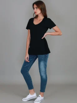 3rd Story Carla Scoop Neck T Shirt< Short Sleeves