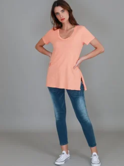 3rd Story Carla Scoop Neck T Shirt< Short Sleeves