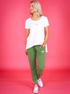 3rd Story Cathie Embroidery Star Short Sleeve T Shirt< Short Sleeves