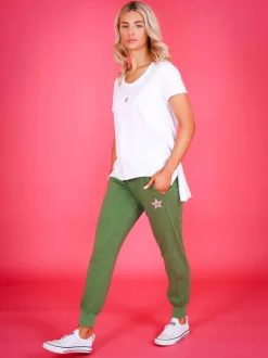 3rd Story Cathie Embroidery Star Short Sleeve T Shirt< Short Sleeves
