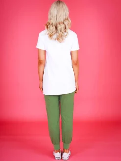 3rd Story Cathie Embroidery Star Short Sleeve T Shirt< Short Sleeves