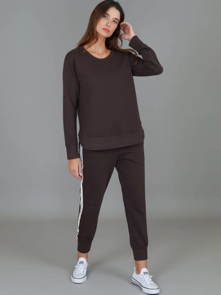 3rd Story Charlette Curve Hem Sweatshirt< Sweatshirts|Sweatshirts
