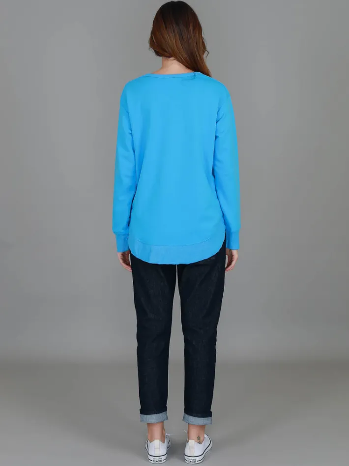 3rd Story Charlette Curve Hem Sweatshirt< Sweatshirts|Sweatshirts