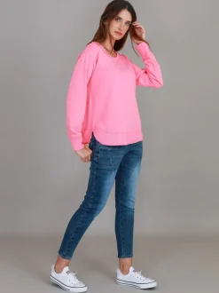 3rd Story Charlette Curve Hem Sweatshirt< Sweatshirts|Sweatshirts