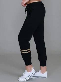 3rd Story Charlise Gold Side Stripe Sweatpants< Joggers|Sweatpants