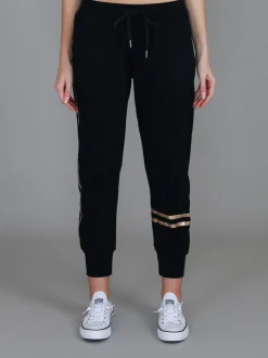 3rd Story Charlise Gold Side Stripe Sweatpants< Joggers|Sweatpants
