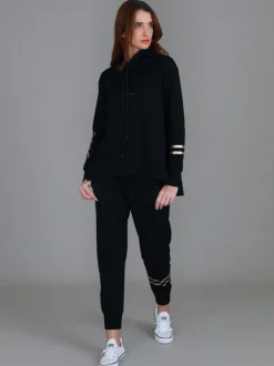 3rd Story Darcy Golden Stripes Funnel Neck Sweatshirt< Sweatshirts|Sweatshirts