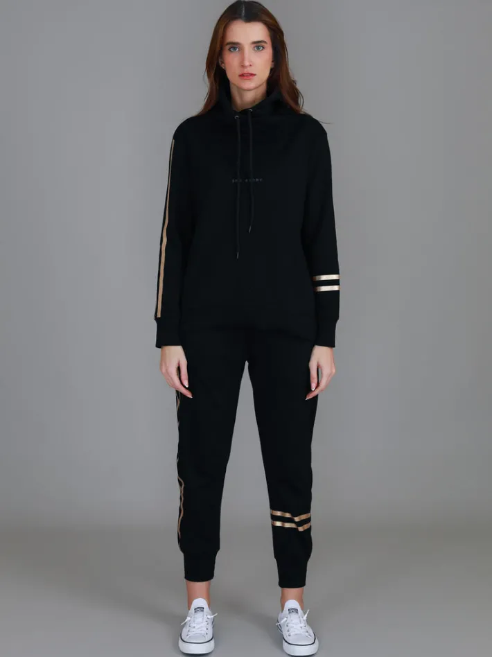 3rd Story Darcy Golden Stripes Funnel Neck Sweatshirt< Sweatshirts|Sweatshirts