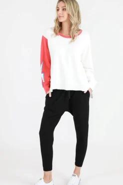 3rd Story Eden Contrast Thunderbolt Sweatshirt< Sweatshirts|Sweatshirts