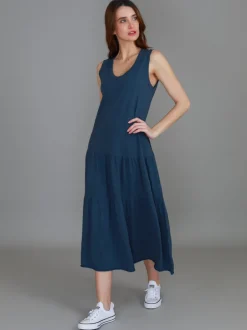 3rd Story Ella Tiered Midi Dress< Sleeveless Dress