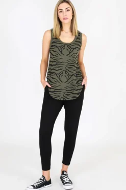 3rd Story Eloise Zebra Print Tank Top< Tanks