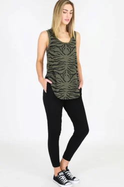 3rd Story Eloise Zebra Print Tank Top< Tanks