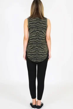 3rd Story Eloise Zebra Print Tank Top< Tanks