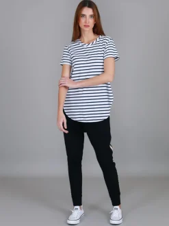 3rd Story Elwood Curved Hem T Shirt< Short Sleeves