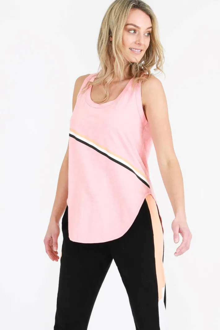 3rd Story Emma Diagonal Print Tank Top< Tanks