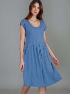 3rd Story Evelyn Midi Dress with Pockets< Short Sleeve Dress