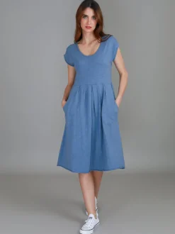 3rd Story Evelyn Midi Dress with Pockets< Short Sleeve Dress