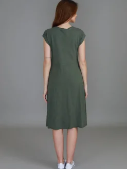 3rd Story Evelyn Midi Dress with Pockets< Short Sleeve Dress